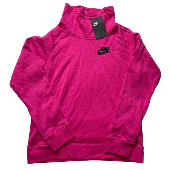 Nike Other - NWT Nike Hot Pink Mock Neck Sweatshirt Sz XL Youth Comfy Athleisure Stretch